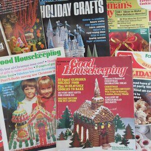 10 Vintage Christmas Housekeeping, Holiday Crafts & Baking Magazines